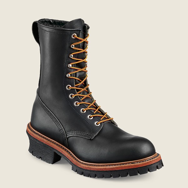 Botas de Trabajo Red Wing Hombre Negros - Loggermax - 9-Inch Soft Toe - 934-LBIDHS